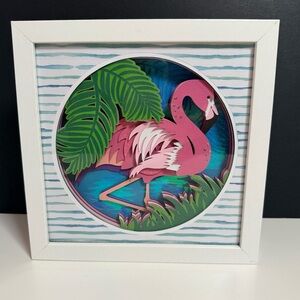 Pink Flamingo 3D Wall Art - Artist Signed- Sue Klosterman